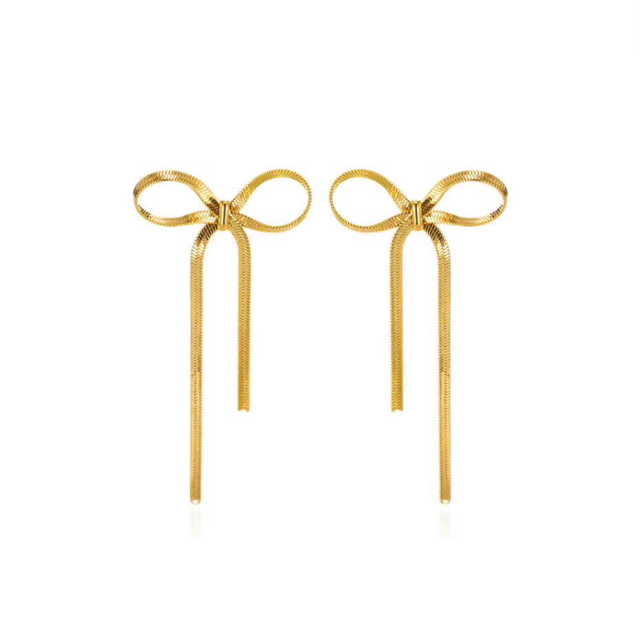 Gold Bow | Earrings