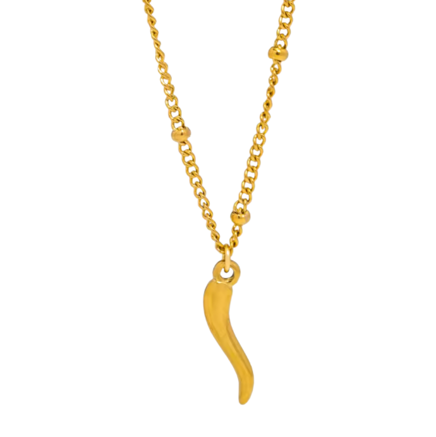 Golden Chilli Charm | Necklace