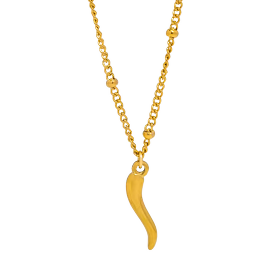 Golden Chilli Charm | Necklace