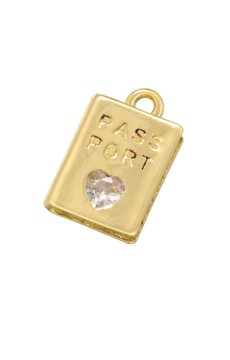 Gold Passport Charm