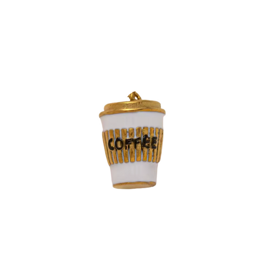 Gold & White Coffee Cup