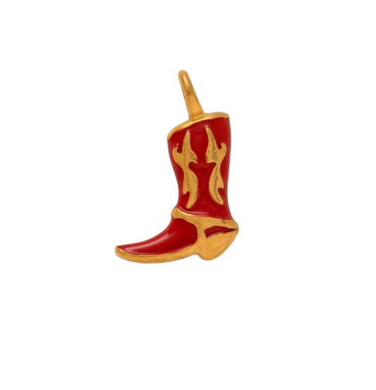 Red Cowboy Boot Charm