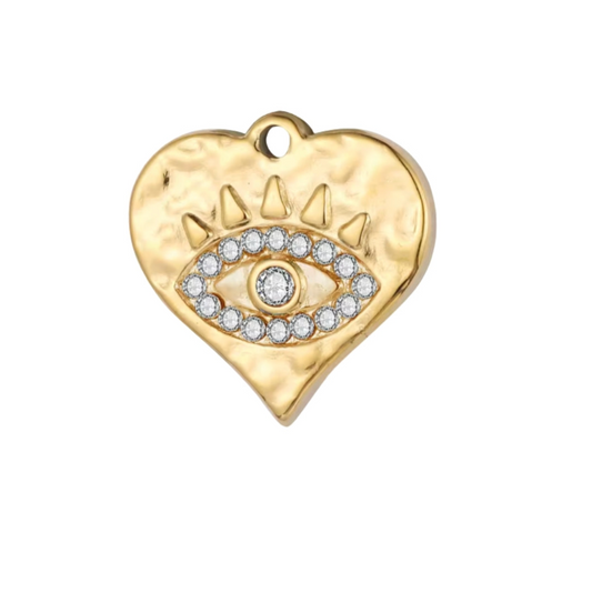Heart Evil Eye Charm