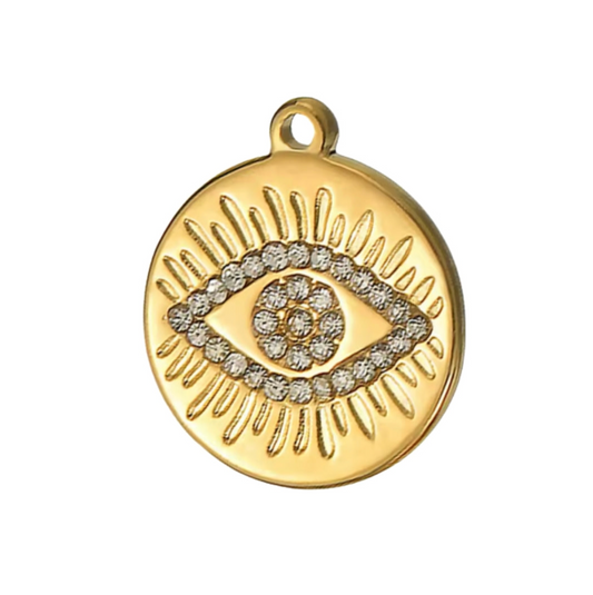 Gold Evil Eye Pendant