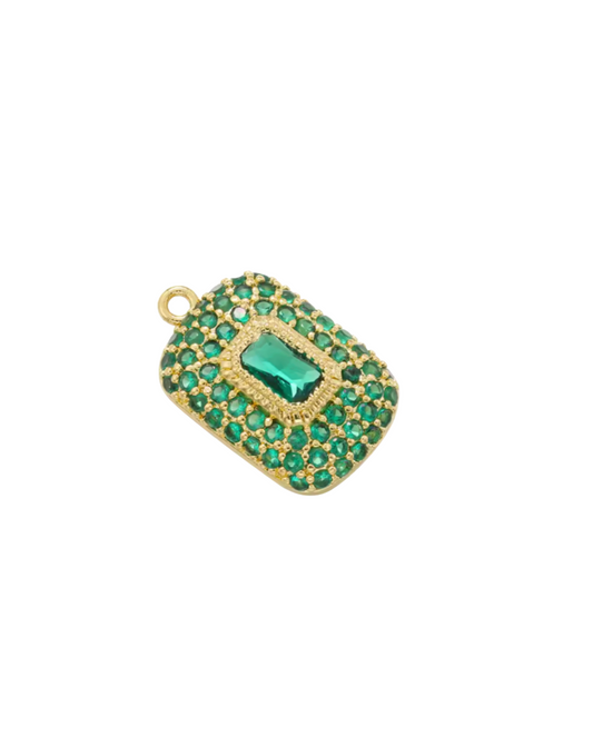 Green Diamante Pendant
