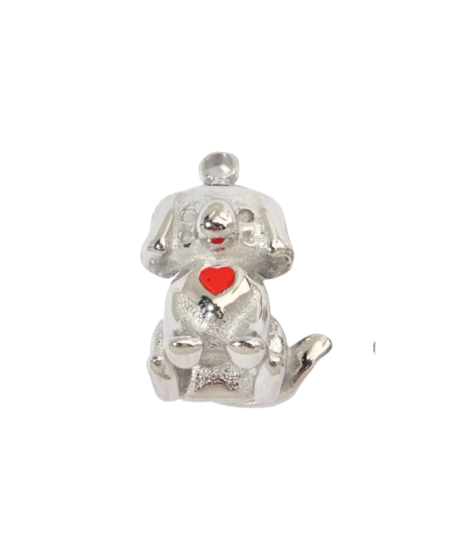 Dog Charm Silver