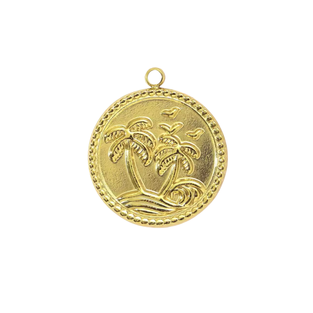 Palm Tree Pendant Gold