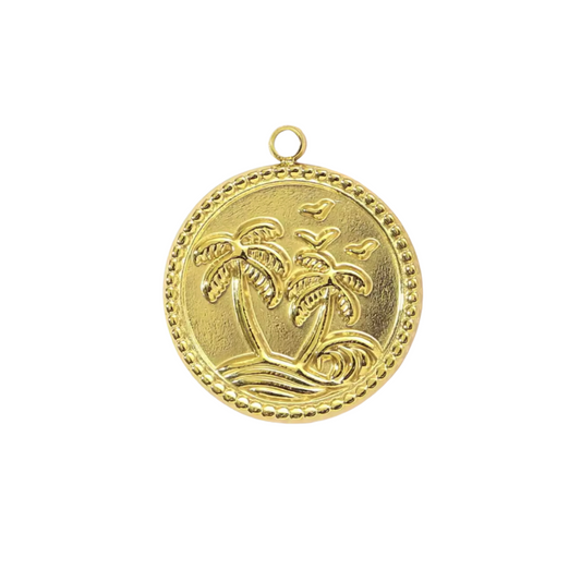 Palm Tree Pendant Gold