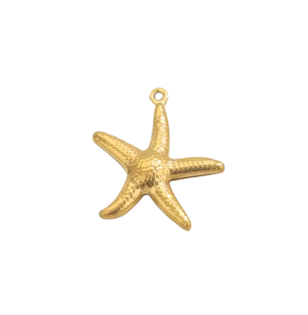 Starfish Charm Gold