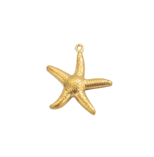Starfish Charm Gold