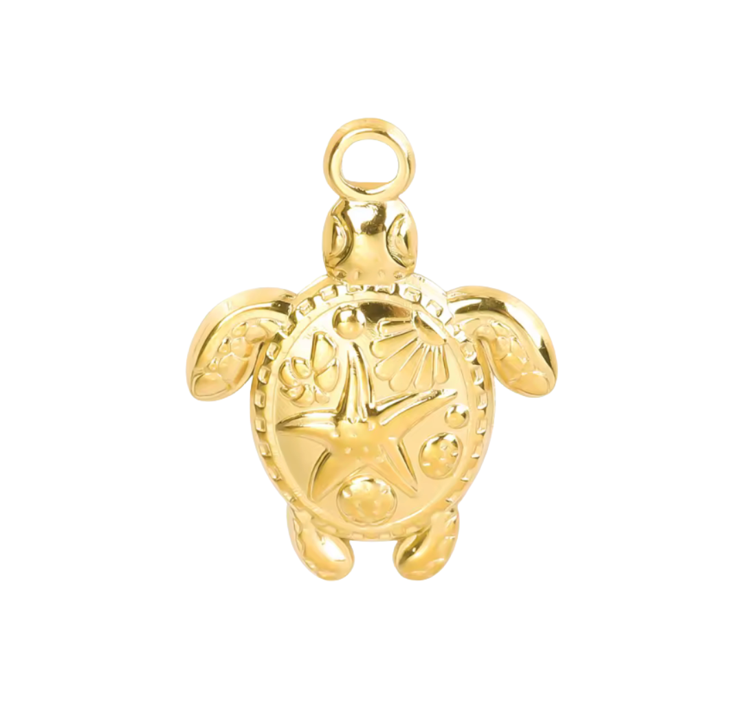 Turtle Charm Gold
