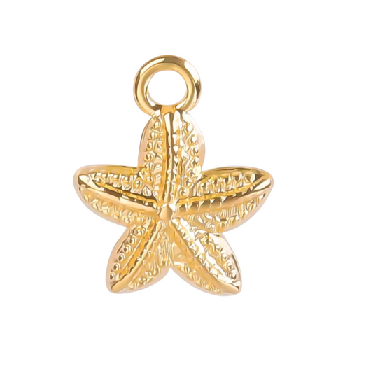 Starfish Charm Gold
