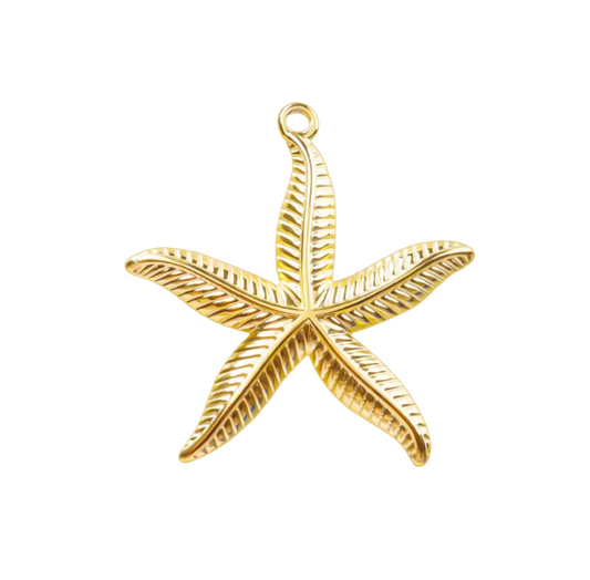 Starfish Charm Gold