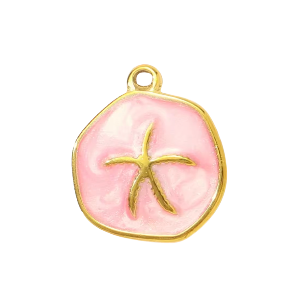 Starfish Pendant Gold & Pink