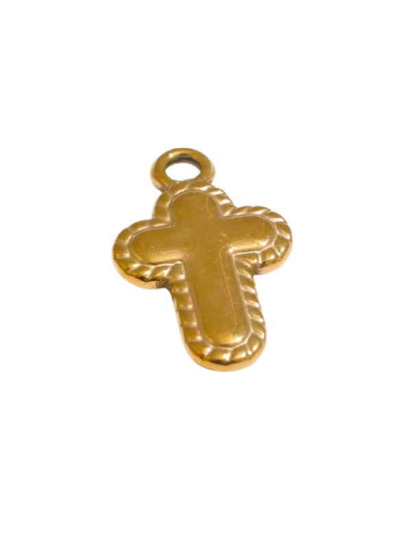 Cross Charm Gold