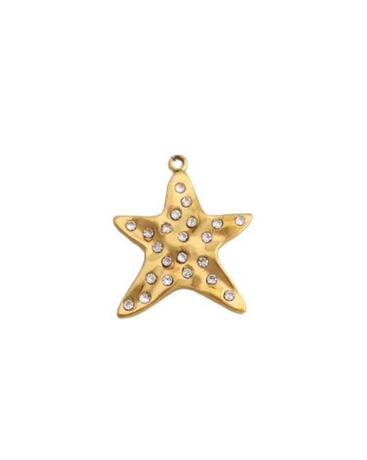 Diamante Star Charm Gold