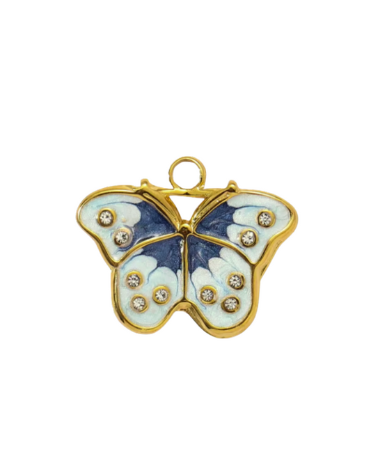 Butterfly Charm Gold & Blue