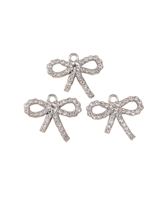 Diamante Bow Silver