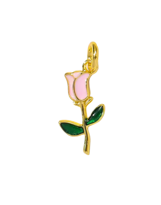 Rose Charm Gold & Pink