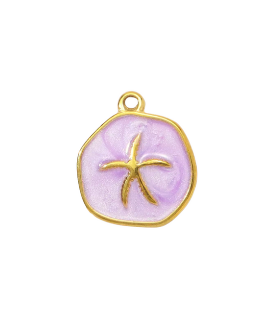 Starfish Pendant Gold & Purple