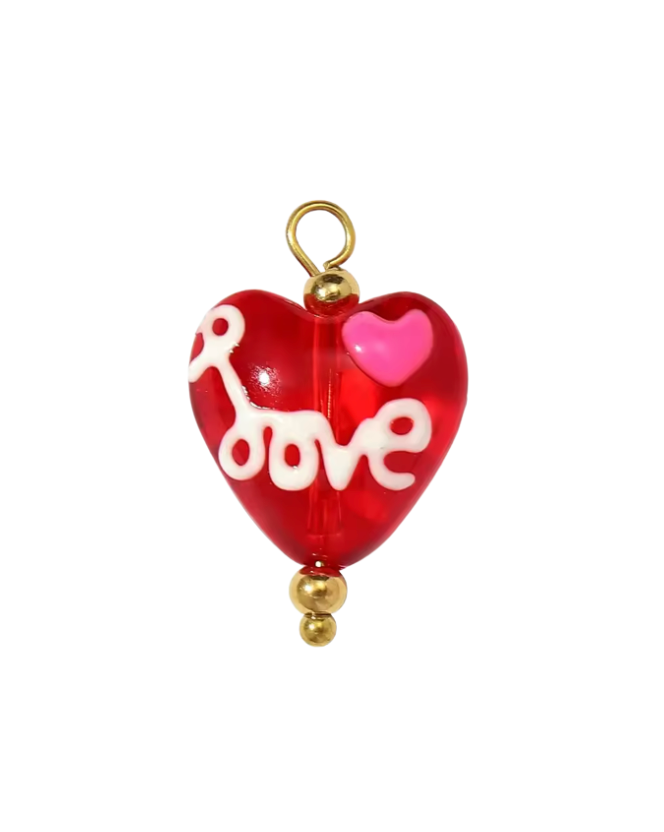 Love Heart Gold & Red