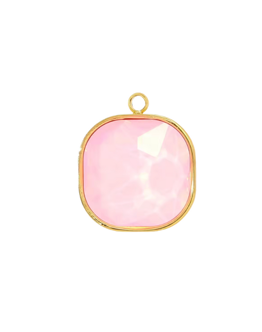 Gem Charm Gold & Pink