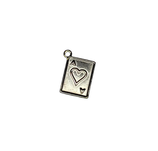 Playing Card Charm Silver