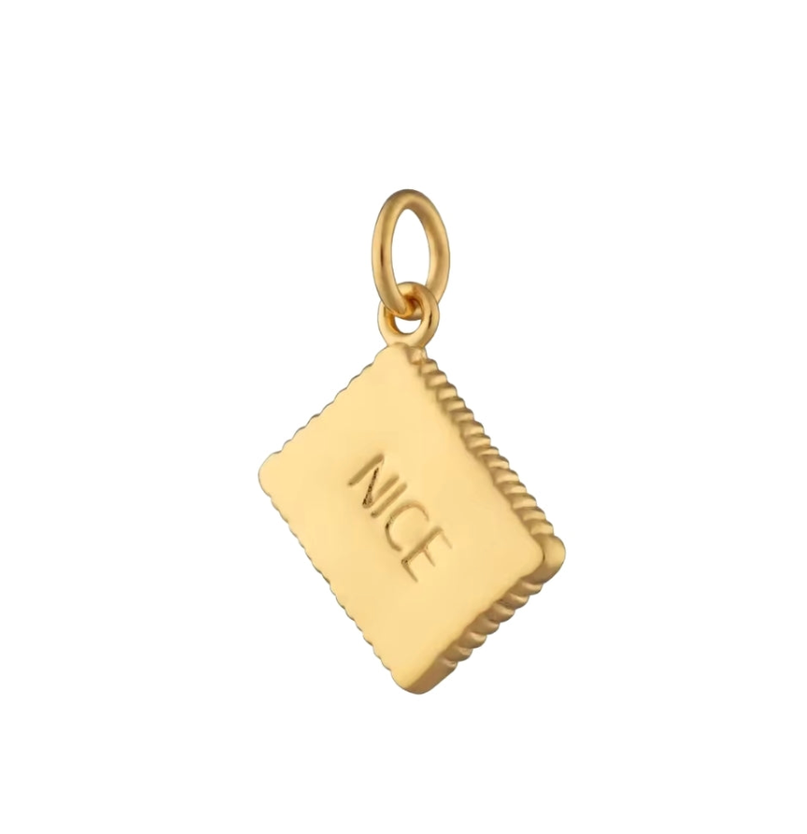 Nice biscuit charm gold