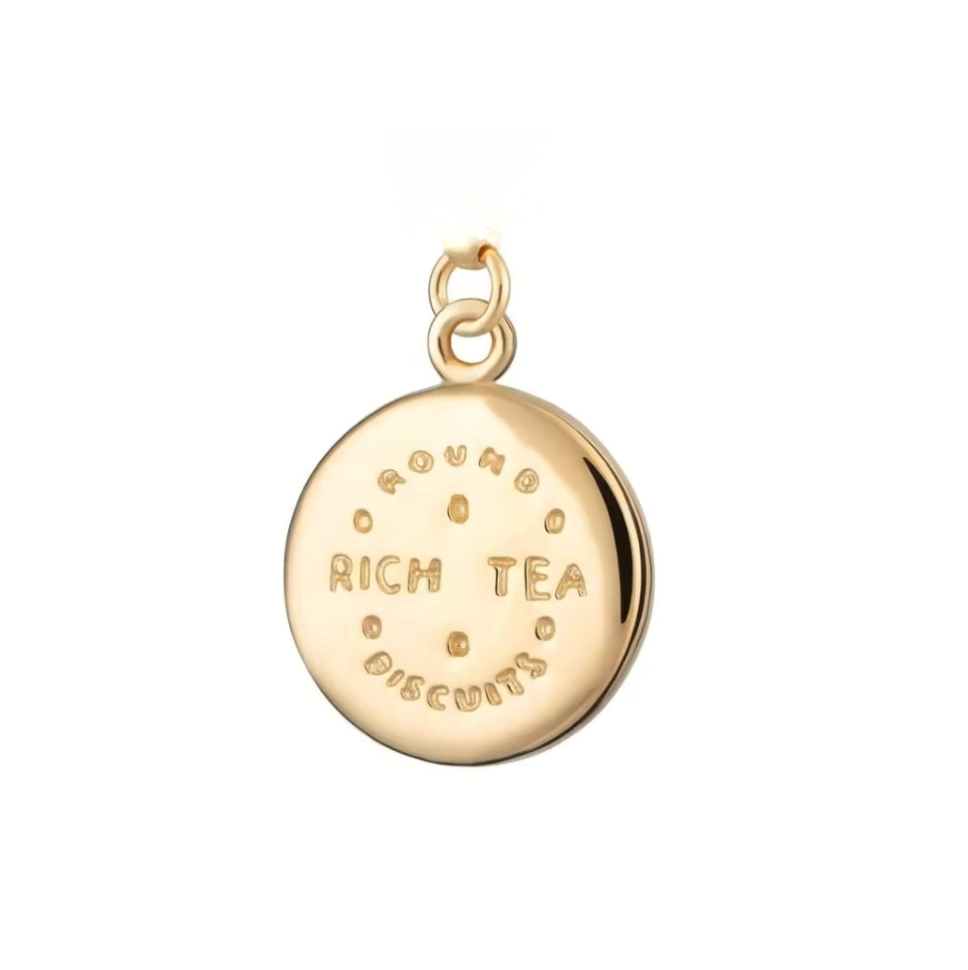 Rich tea biscuit gold charm