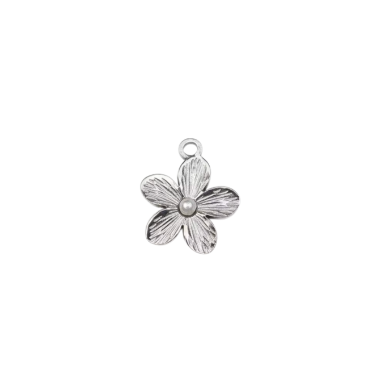 Flower Charm Silver