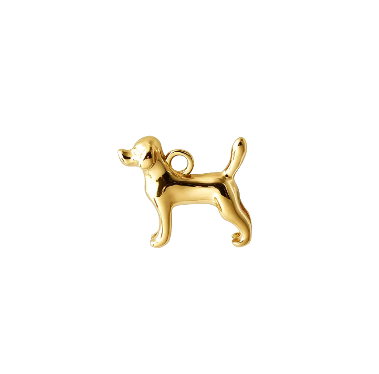 Dog Charm Gold