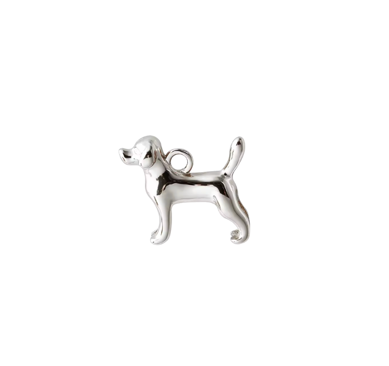 Dog Charm Silver