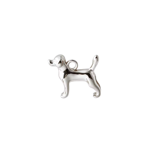 Dog Charm Silver