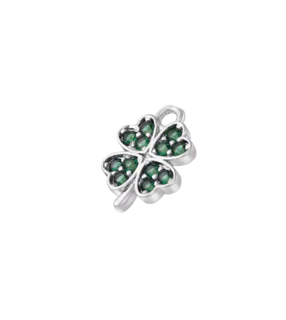 Four Leaf Clover Silver & Green