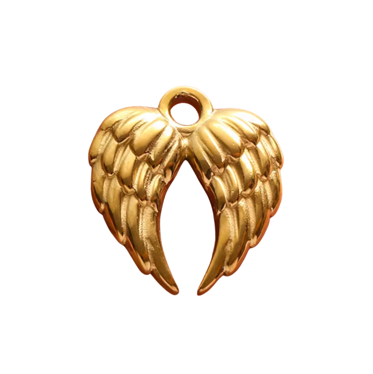 Angel Wings Charm Gold
