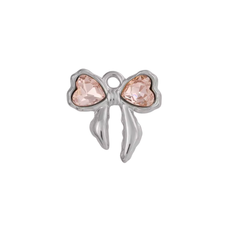 Bow Chamr Silver & Pink