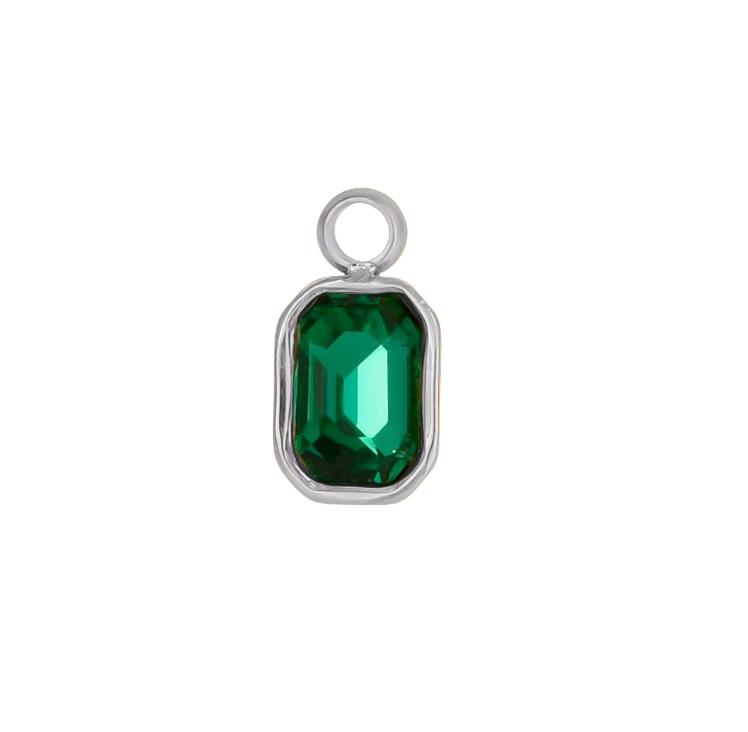 Pendant Charm Silver & Green