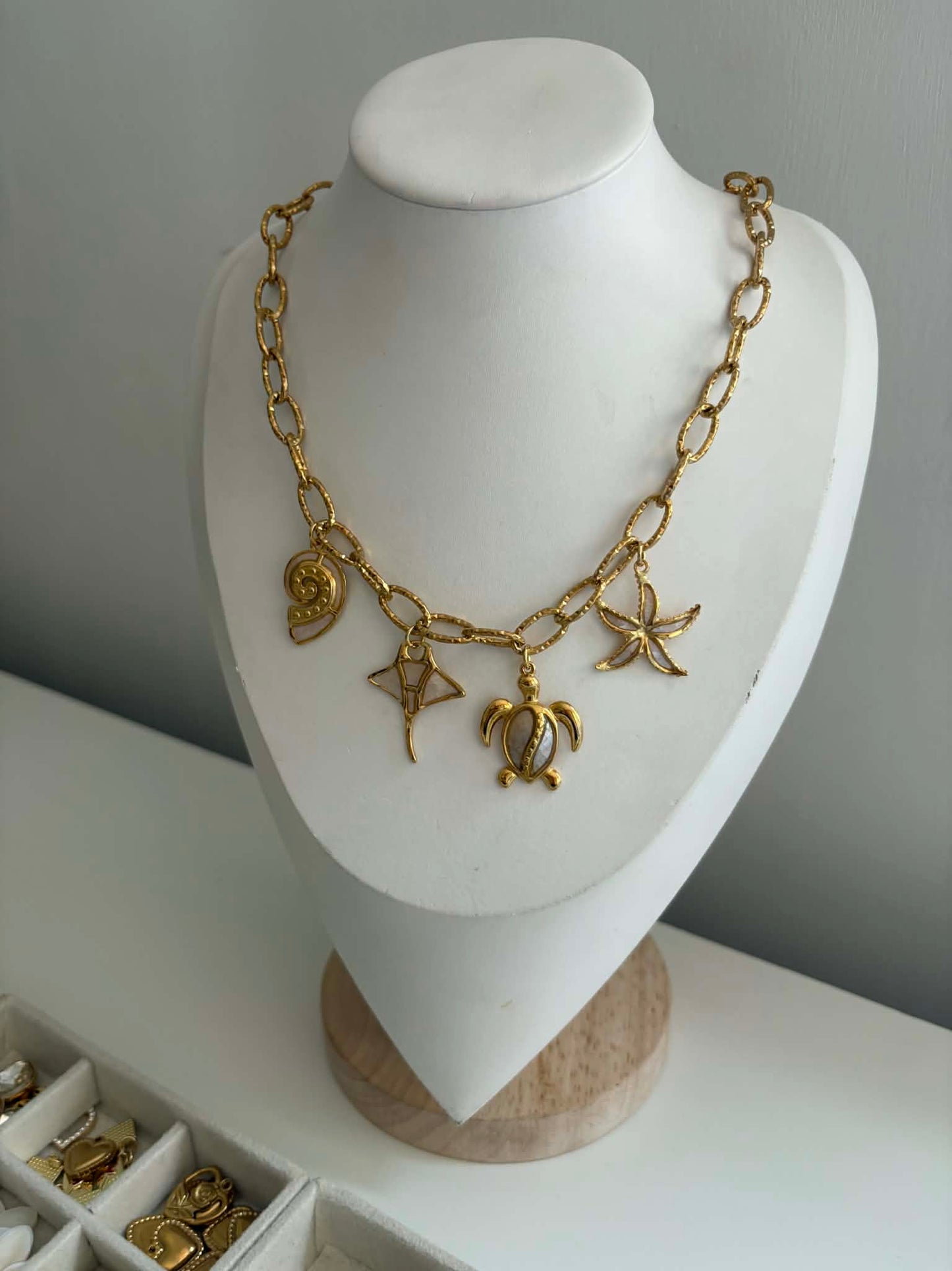 Coco Luna - Ocean Life Charm Necklace Mother Of Pearl