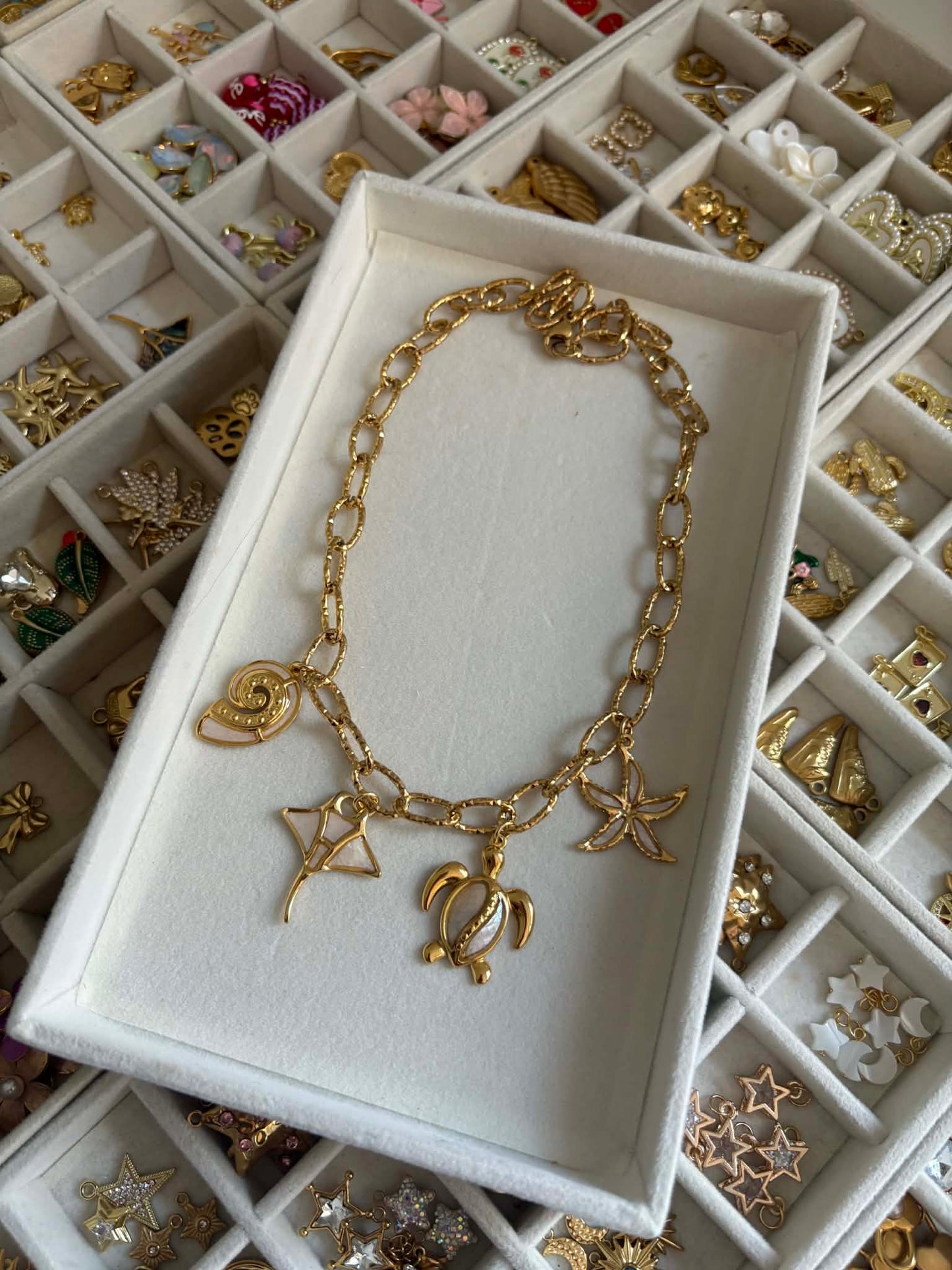 Coco Luna - Ocean Life Charm Necklace Mother Of Pearl