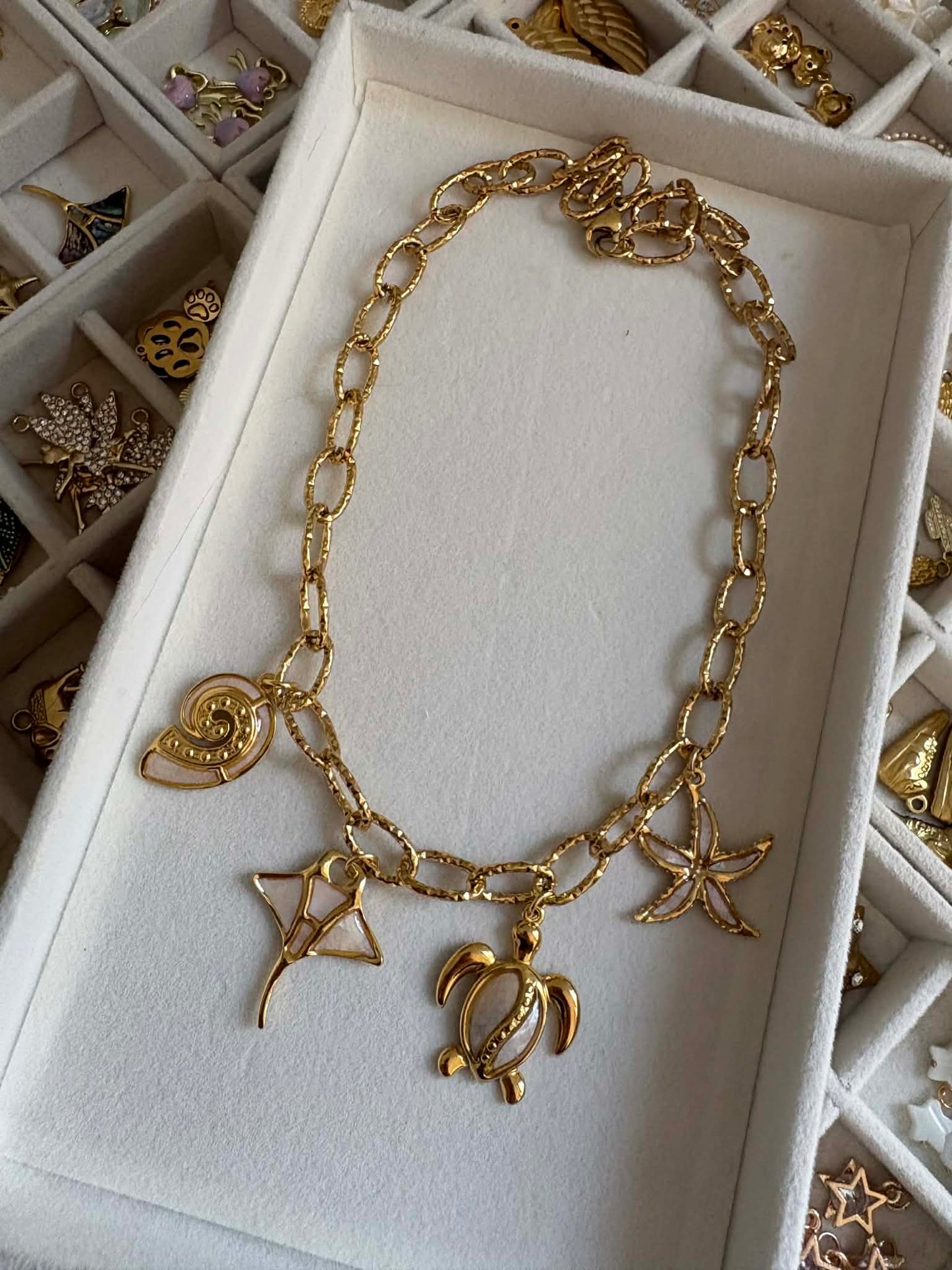 Coco Luna - Ocean Life Charm Necklace Mother Of Pearl