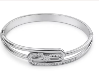 Laurel gold bangle in Gold or Silver