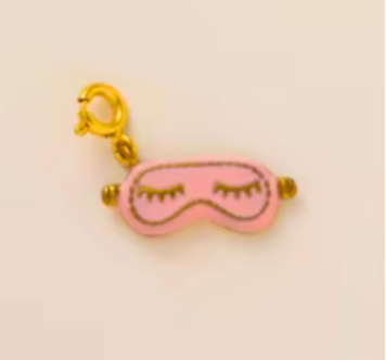 Pink eye mask charm