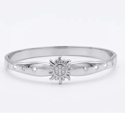 Sparkling sunshine bangle stainless steel Gold or Silver